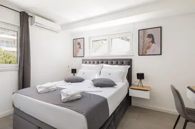 Krevet ili kreveti u jedinici u objektu EA Luxury Apartment with sea view