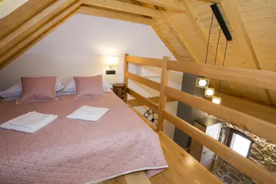 Krevet ili kreveti u jedinici u objektu Stone house Oršulica