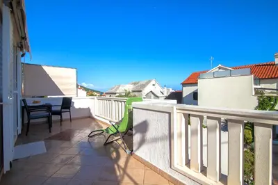 Balkon ili terasa u objektu Adriatic Room Vitus - Free Private Parking