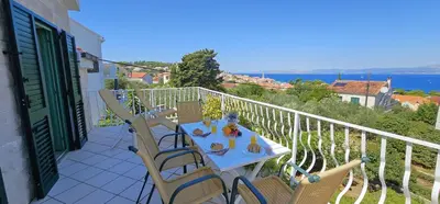 Balkon ili terasa u objektu Family house, large terrace and garden, 200m to beach - Villa Paradiso