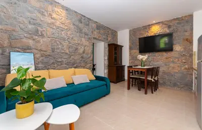 TV i/ili zabavni centar u objektu Apartment Feel the nature