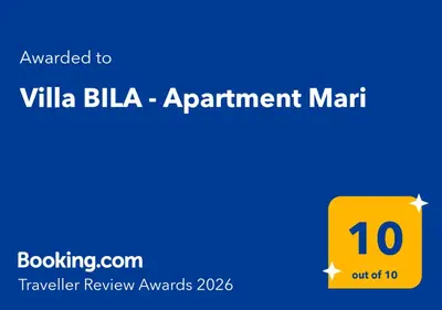 Certifikat, nagrada, logo ili neki drugi dokument izložen u objektu Villa BILA - Apartment Mari