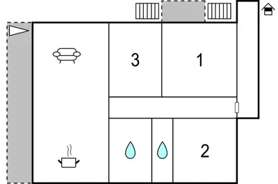 Tlocrt objekta Apartment Omis Lxxvi