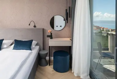 Krevet ili kreveti u jedinici u objektu Luxury Villa David 1 - heated pool 38m2