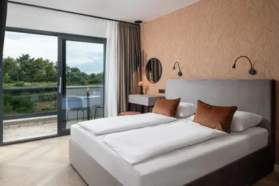 Krevet ili kreveti u jedinici u objektu Luxury Villa David's - two heated pool