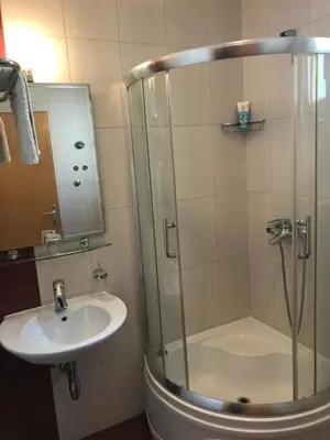 Kupaonica u objektu Charmy Room for two next to the beach
