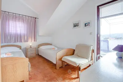 Krevet ili kreveti u jedinici u objektu Apartment with beautiful view and big terrace