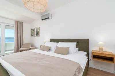 Krevet ili kreveti u jedinici u objektu Sea view Apartment Karmen