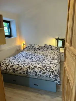 Krevet ili kreveti u jedinici u objektu Studio apartment with a view
