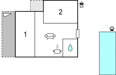 Tlocrt objekta Apartment Mimice With Sea View 380