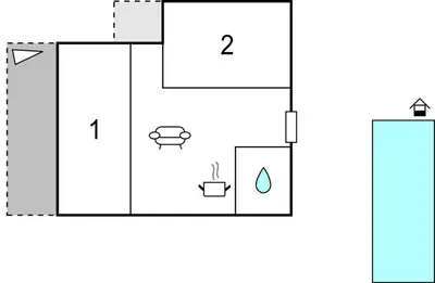 Tlocrt objekta Apartment Mimice With Sea View 381