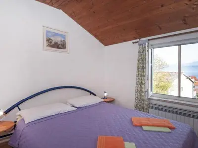 Krevet ili kreveti u jedinici u objektu Apartment Villa DD - Four Bedroom Apartment With Terrace Sea View ST