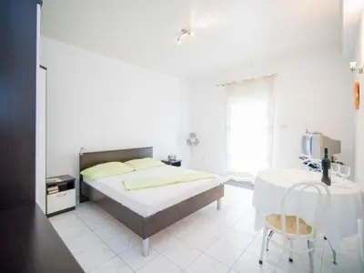 Krevet ili kreveti u jedinici u objektu Studio apartment with terrace sea view