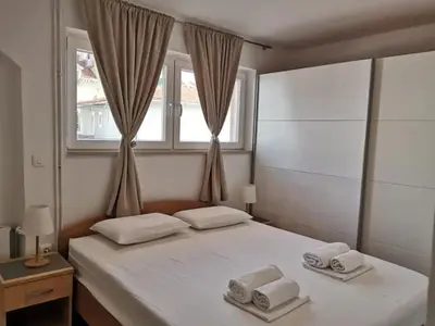 Krevet ili kreveti u jedinici u objektu Apartments Natasa- One Bedroom Apartment with Terrace A2 - ST