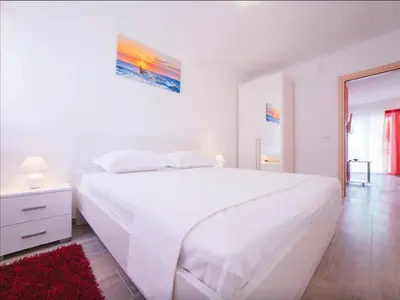 Krevet ili kreveti u jedinici u objektu Apartment with balcony and sea view