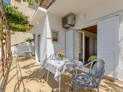 Balkon ili terasa u objektu Rooms Sani- Double Room with Terrace and Sea View S2