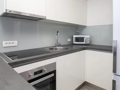 Kuhinja ili čajna kuhinja u objektu Apartments Dva Galeba - Comfort One Bedroom Apartment with Sea View 205