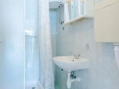 Kupaonica u objektu Villa Kosa - Studio Apartment with Balcony and Sea View