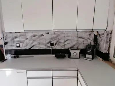 Kuhinja ili čajna kuhinja u objektu Villa Elit-Two Bedroom Apartment with Sea View Terrace A1
