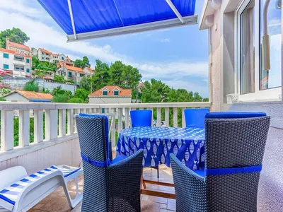 Balkon ili terasa u objektu Apartments Ivo - One bedroom apartment with terrace and sea view A5