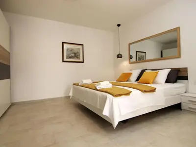 Krevet ili kreveti u jedinici u objektu Stone Villa Olea-Three Bedroom Villa with Pool