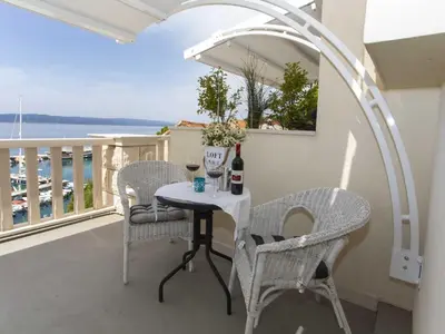 Balkon ili terasa u objektu Apartments & Room Vesna - Studio Apartment with Terrace and Sea View