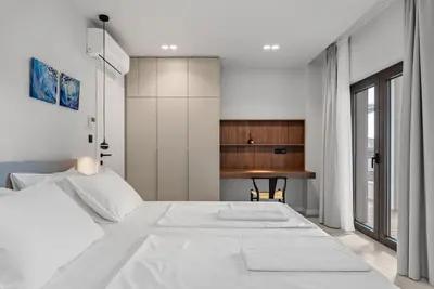 Krevet ili kreveti u jedinici u objektu Holiday Resort Almissum - Luxury 11-bedroom villa