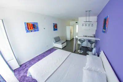Krevet ili kreveti u jedinici u objektu Villa Tamaris on the beach
