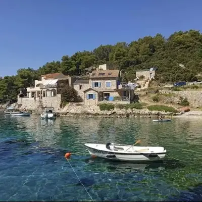 Seaside house in wilderness