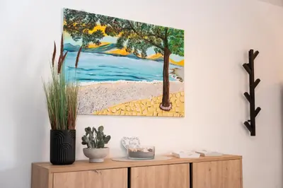Tlocrt objekta Laurentina - Modern Apartment with Large Terrace near Beach-quiet and comfortable