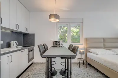 Kuhinja ili čajna kuhinja u objektu Deluxe Seaview Studios KENNEDY II