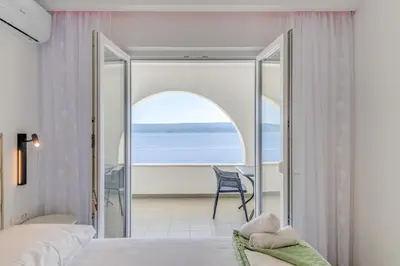 Krevet ili kreveti u jedinici u objektu DeLuxe Seaview Apartment KENNEDY I