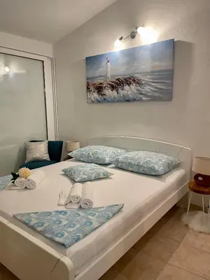 Krevet ili kreveti u jedinici u objektu Villa Terra Nostra Hvar