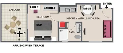 Tlocrt objekta Apartments Ursic MB
