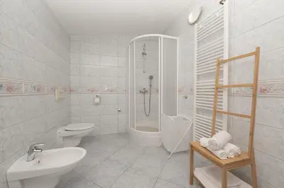 Kupaonica u objektu Apartments Vera Brela,Free private parking,sea view
