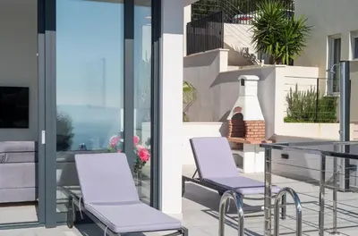 Balkon ili terasa u objektu Luxury Villa Ivana Brela heated pool 28 m2, gym