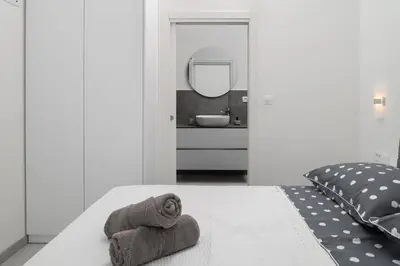 Krevet ili kreveti u jedinici u objektu Luxury Villa Ivana Brela heated pool 28 m2, gym