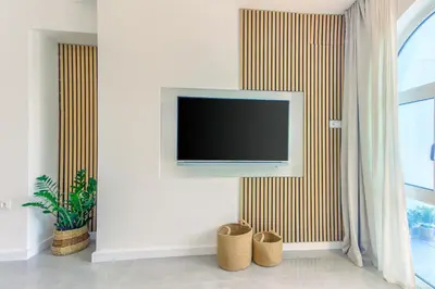 TV i/ili zabavni centar u objektu Beach Apartment Stanici