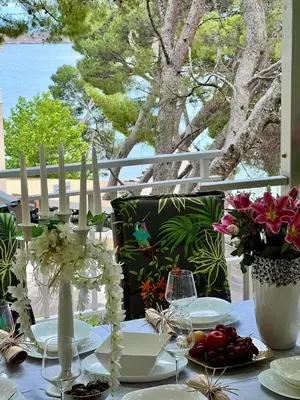 Balkon ili terasa u objektu Beachfront apartment with wonderful large terrace