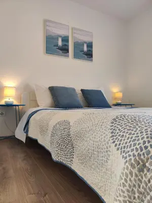 Krevet ili kreveti u jedinici u objektu Jelsa Blue Sea View