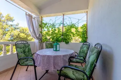 Balkon ili terasa u objektu Seaside secluded apartments Cove Torac, Hvar - 575