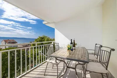 Balkon ili terasa u objektu Apartments by the sea Duce, Omis - 946