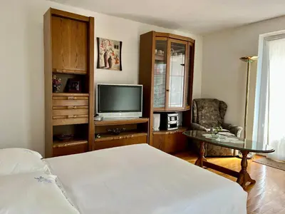 TV i/ili zabavni centar u objektu Apartment near the beach DRAGA