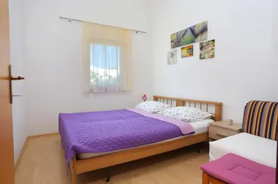 Krevet ili kreveti u jedinici u objektu Apartments by the sea Lokva Rogoznica, Omis - 2762