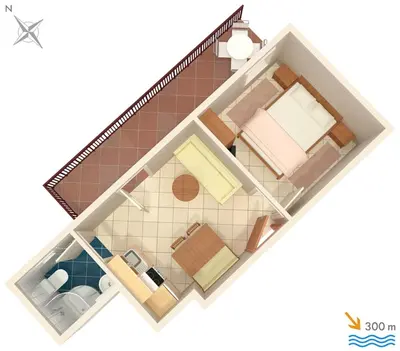 Tlocrt objekta Apartment Stanici 2818d