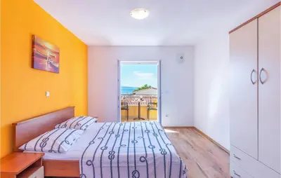Krevet ili kreveti u jedinici u objektu One-Bedroom Apartment With Sea View In Baska Voda