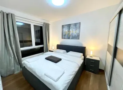 Krevet ili kreveti u jedinici u objektu Apartment Sunshine, Sea View & Beach!