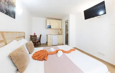 Krevet ili kreveti u jedinici u objektu Nice Apartment In Baska Voda With House Sea View