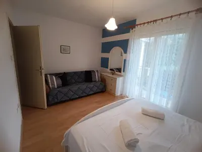 Krevet ili kreveti u jedinici u objektu Apartmani Marijan Zavala-prizemlje