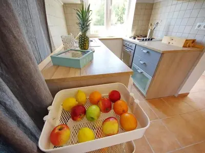 Kuhinja ili čajna kuhinja u objektu Blissful Bay Apartments Vrboska - Classic Two Bedroom Apartment with Terrace